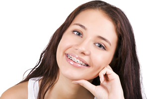 Girl with Braces Smiling