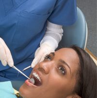 Woman Getting A Dental Exam